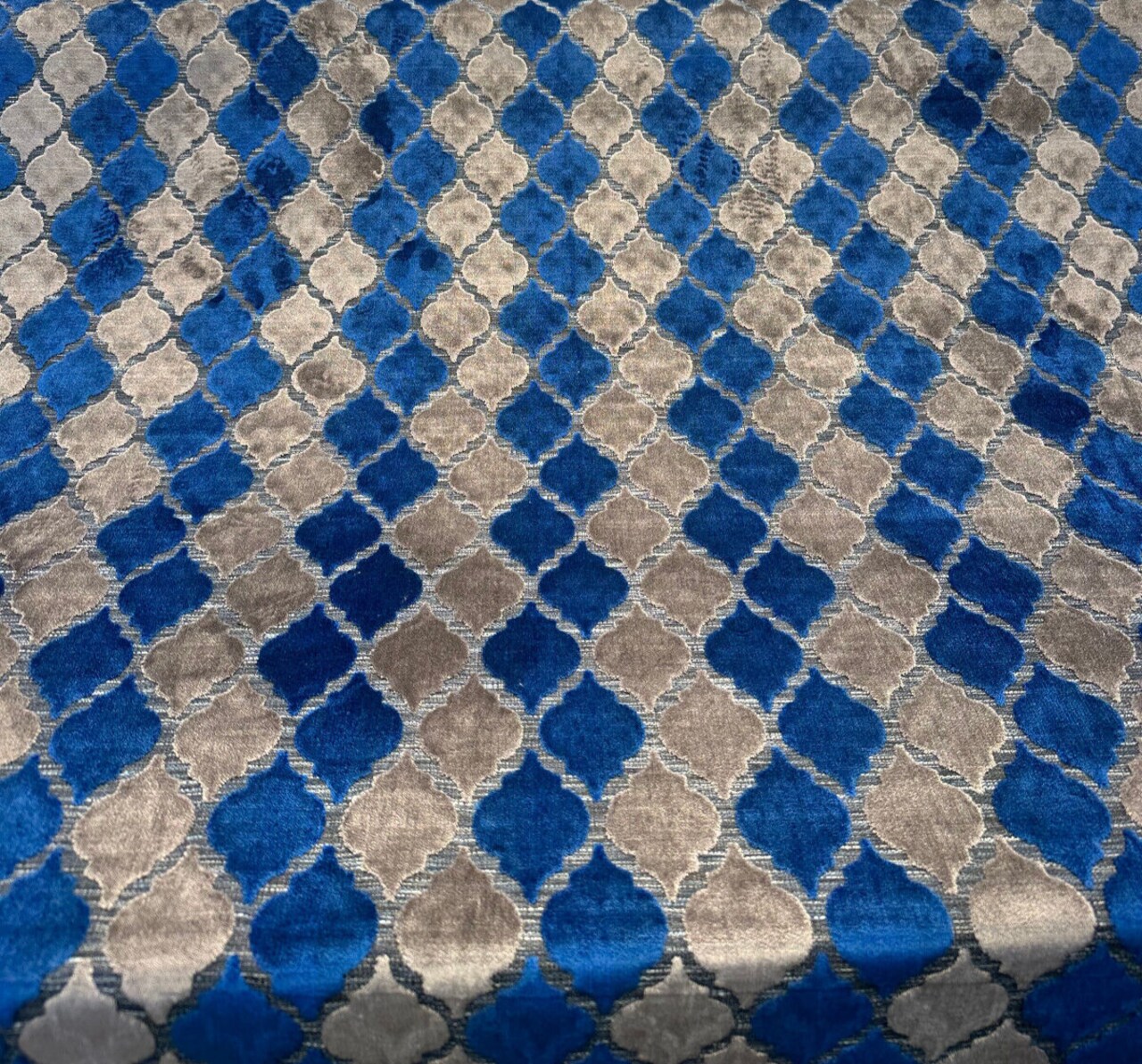 1 Yard Upholstery Raised Velvet Fabric Nubia Cobalt Navy Soft Durable 45% Viscose 29% Polyester 26% Cotton 54 Inch Width